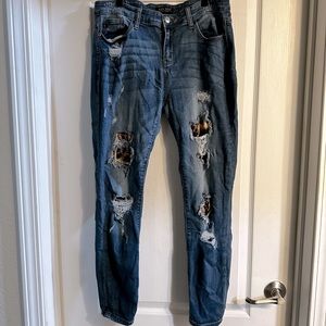 Judy Blue Leopard Skinny Fit Jeans